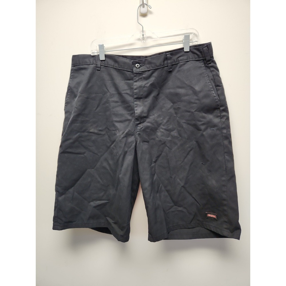 Dickies Men's Black Cargo Canvas Flat Front Work‎ Shorts Size 40